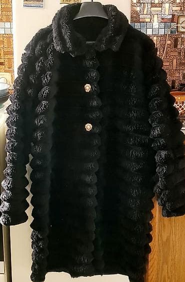 Crni ženski kaput od veštačkog krzna - Materijal: meko, gusto na lalafo.rs — 3 Crni ženski kaput od veštačkog krzna - Materijal: meko, gusto — 3