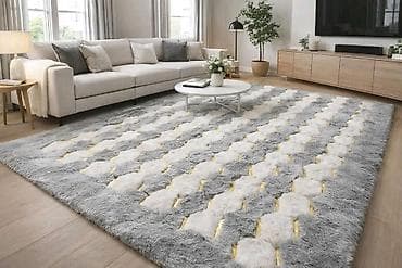 Plišani tepih sa 3D efektom i zlatnim akcentima - Dizajn: reljefni 3D na lalafo.rs — 3 Plišani tepih sa 3D efektom i zlatnim akcentima - Dizajn: reljefni 3D — 3