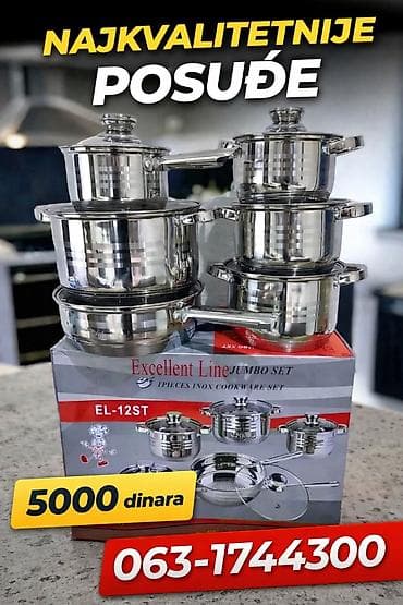 Set posuđa Excellent Line EL-12ST – 12 delova od nerđajućeg čelika na lalafo.rs Set posuđa Excellent Line EL-12ST – 12 delova od nerđajućeg čelika