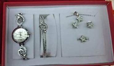 Komplet ženske modne bižuterije u poklon-kutiji – sat, narukvica i set na lalafo.rs — 2 Komplet ženske modne bižuterije u poklon-kutiji – sat, narukvica i set — 2