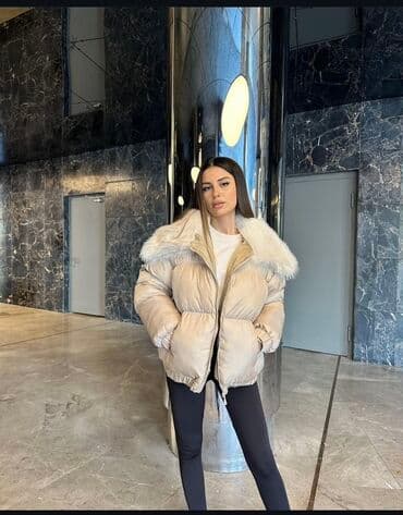 Ženska zimska puf jakna sa krznastom kragnom - Boja: bež/šampanj - na lalafo.rs Ženska zimska puf jakna sa krznastom kragnom - Boja: bež/šampanj -