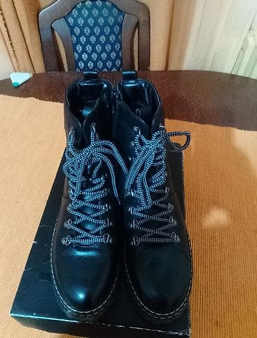 Crne kožne zimske/treking čizme - Materijal: crna koža (gornjište) sa na lalafo.rs — 3 Crne kožne zimske/treking čizme - Materijal: crna koža (gornjište) sa — 3