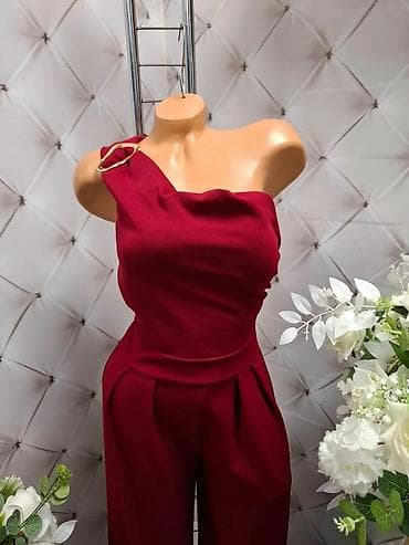 Jumpsuits: Elegantni ženski kombinezon – asimetrični model na jedno rame - Kroj at lalafo.rs — 2 Jumpsuits: Elegantni ženski kombinezon – asimetrični model na jedno rame - Kroj — 2