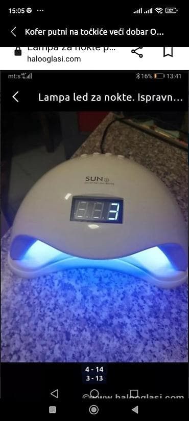 Lampa za nokte na diode dobra
ispravna
mirjevo na lalafo.rs Lampa za nokte na diode dobra
ispravna
mirjevo