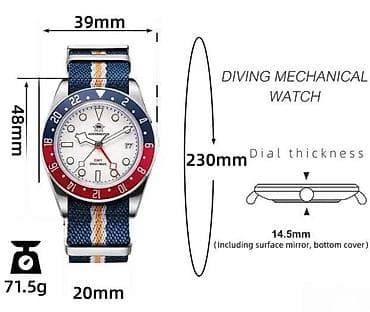 ADDIESDIVE AD2044 - 39mm -Pepsi- TUDOR Black Bay 58 GMT Hom na lalafo.rs — 10 ADDIESDIVE AD2044 - 39mm -Pepsi- TUDOR Black Bay 58 GMT Hom — 10