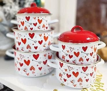 Emajlirana šerpa FG BR – dekor srca ❤️ Praktična i kvalitetna na lalafo.rs — 1 Emajlirana šerpa FG BR – dekor srca ❤️ Praktična i kvalitetna — 1