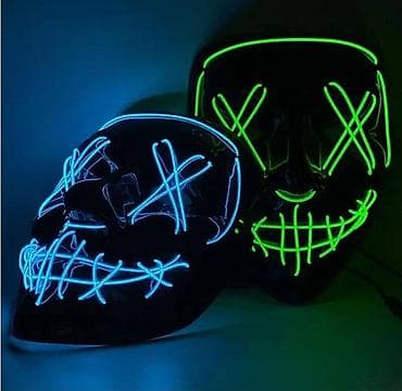 Svetleća maska Specifikacije: Materijal: PVC + Elekricne zice na lalafo.rs — 2 Svetleća maska Specifikacije: Materijal: PVC + Elekricne zice — 2