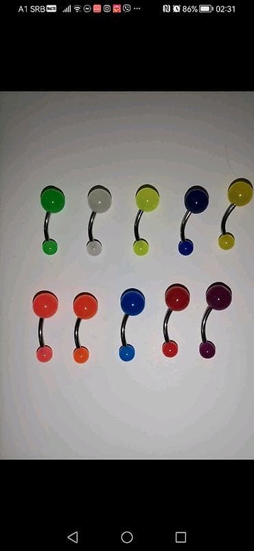 Set od četiri pirsinga za pupak, svaki sa jedinstvenim dizajnom. Dva na lalafo.rs — 2 Set od četiri pirsinga za pupak, svaki sa jedinstvenim dizajnom. Dva — 2