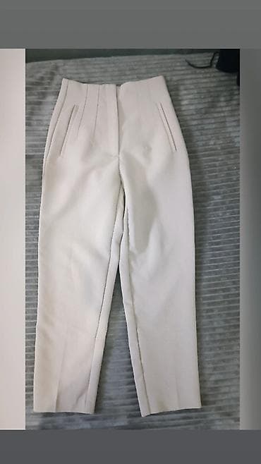 Elegantne ženske pantalone – krem/bež boje - Kroj: klasičan, ravne na lalafo.rs Elegantne ženske pantalone – krem/bež boje - Kroj: klasičan, ravne