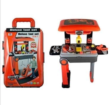 Dečije radionice i alati: Majstorska radionica na rasklapanje sa alatom Praktičan i zabavan set na lalafo.rs — 1 Dečije radionice i alati: Majstorska radionica na rasklapanje sa alatom Praktičan i zabavan set — 1