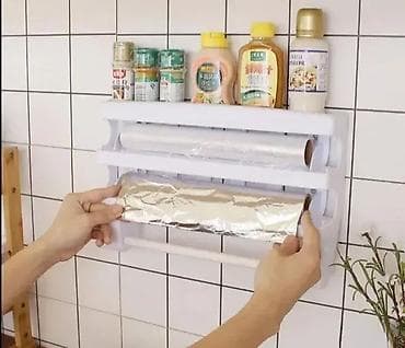 Držač za folije i ubruse 4u1 Praktičan zidni organizer koji na lalafo.rs — 3 Držač za folije i ubruse 4u1 Praktičan zidni organizer koji — 3