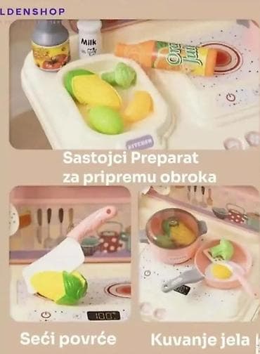 Dečije kuhinje: Kuhinjski set igračaka – roze Kompletna igračka kuhinja sa radnom na lalafo.rs — 5 Dečije kuhinje: Kuhinjski set igračaka – roze Kompletna igračka kuhinja sa radnom — 5