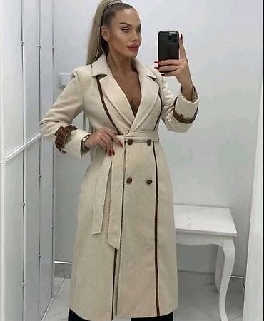 kozna jakna sa: Ženski kaput – dugi, dvoredni model sa kaišem 60% polyster 40% viscose na lalafo.rs — 2 kozna jakna sa: Ženski kaput – dugi, dvoredni model sa kaišem 60% polyster 40% viscose — 2