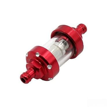 Univerzalni aluminijumski filter za gorivo – crveni anodizirani - at lalafo.rs Univerzalni aluminijumski filter za gorivo – crveni anodizirani -