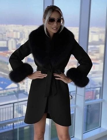 Ženski kaput sa krznom – elegantan model do kolena - Kroj: strukiran na lalafo.rs — 2 Ženski kaput sa krznom – elegantan model do kolena - Kroj: strukiran — 2