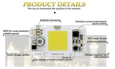 Garden Lighting: LED 50w čip ZAMENSKI za reflektore direktno 220v LED COB modul/spot at lalafo.rs — 4 Garden Lighting: LED 50w čip ZAMENSKI za reflektore direktno 220v LED COB modul/spot — 4