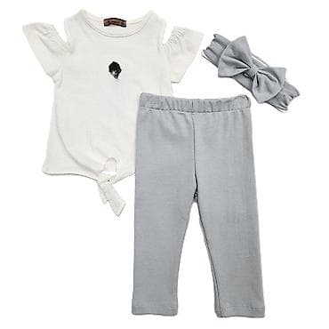 Dečiji komplet za devojčice – 3 dela - Majica kratkih rukava u beloj na lalafo.rs — 1 Dečiji komplet za devojčice – 3 dela - Majica kratkih rukava u beloj — 1