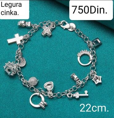 Narukvica sa priveskom, Materijal: Cirkon na lalafo.rs Narukvica sa priveskom, Materijal: Cirkon