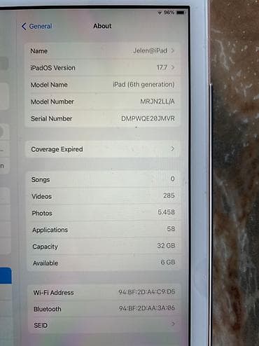 IPad 2018 6tg generacija 32g
iPadOS Version 17.7,
iPadOS Developer na lalafo.rs — 3 IPad 2018 6tg generacija 32g
iPadOS Version 17.7,
iPadOS Developer — 3