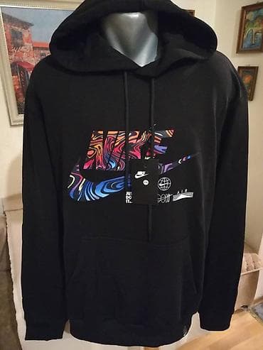 Novi muski markirani duks sa kapuljacom Nike Crni 2XL. Turski. Odlican na lalafo.rs — 1 Novi muski markirani duks sa kapuljacom Nike Crni 2XL. Turski. Odlican — 1