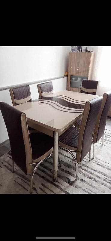 02. Komplet sto i 6 stolica nova cena 230e na lalafo.rs — 2 02. Komplet sto i 6 stolica nova cena 230e — 2