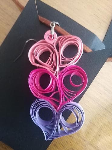 Ručno pravljene minđuše – quilling tehnika - Materijal: papirne trake na lalafo.rs — 10 Ručno pravljene minđuše – quilling tehnika - Materijal: papirne trake — 10