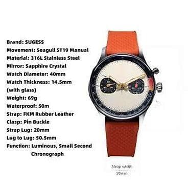 Sugess Chrono Heritage S387 -Pilot- 40mm - Plava/Narandzasta Sugess na lalafo.rs — 9 Sugess Chrono Heritage S387 -Pilot- 40mm - Plava/Narandzasta Sugess — 9