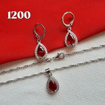 Komplet nakita – ogrlica sa priveskom + minđuše (kopča na klapnu) na lalafo.rs — 3 Komplet nakita – ogrlica sa priveskom + minđuše (kopča na klapnu) — 3