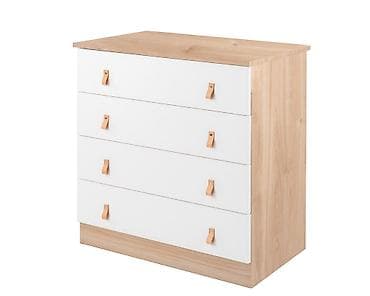 Komoda sa 4 fioke – skandinavski dizajn - Materijal: korpus u dekoru na lalafo.rs Komoda sa 4 fioke – skandinavski dizajn - Materijal: korpus u dekoru