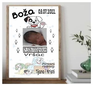 Karta rodjenja, predivna uspomena i poklon. Slika bebe sa podacima sa na lalafo.rs — 10 Karta rodjenja, predivna uspomena i poklon. Slika bebe sa podacima sa — 10