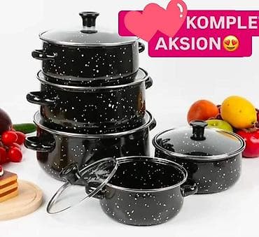Home & Garden: 🔥Set emajliranih šerpi – crni “speckle” dizajn na akciji 3999 din cena at lalafo.rs — 1 Home & Garden: 🔥Set emajliranih šerpi – crni “speckle” dizajn na akciji 3999 din cena — 1