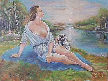 Umetničke slike – serija ulja na platnu „Devojka u prirodi“ - na lalafo.rs — 3 Umetničke slike – serija ulja na platnu „Devojka u prirodi“ - — 3