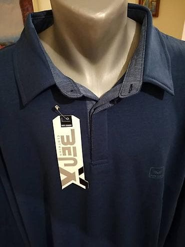 Novi muski duks sa kragnom u velikom broju Benx 5XL Plavi na lalafo.rs — 2 Novi muski duks sa kragnom u velikom broju Benx 5XL Plavi — 2