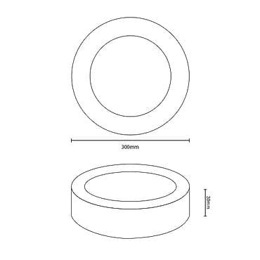 Kružni LED panel snage 24W i svetlosne temperature od 6000K na lalafo.rs — 1 Kružni LED panel snage 24W i svetlosne temperature od 6000K — 1