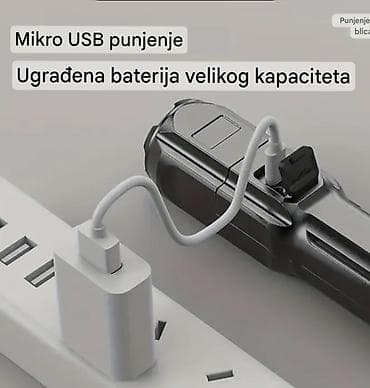 Punjiva LED baterijska lampa - Snažan LED snop za dalekosežno na lalafo.rs — 3 Punjiva LED baterijska lampa - Snažan LED snop za dalekosežno — 3