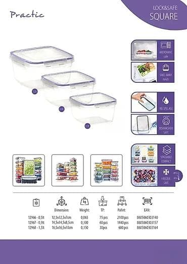 original esprit: PRACTIC locl-safe square box 0,9l. All ordered goods are new and in at lalafo.rs — 2 original esprit: PRACTIC locl-safe square box 0,9l. All ordered goods are new and in — 2