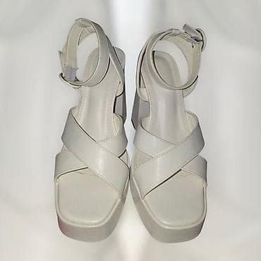 Sandale na debelu štiklu – bela boja - Model: otvorene sandale sa na lalafo.rs — 4 Sandale na debelu štiklu – bela boja - Model: otvorene sandale sa — 4