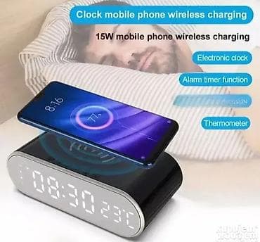 LED Digitalni Sat sa Alarmom, Termometrom i Bežičnim Punjačem ⏰ Ovaj na lalafo.rs — 2 LED Digitalni Sat sa Alarmom, Termometrom i Bežičnim Punjačem ⏰ Ovaj — 2