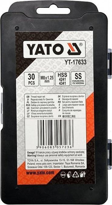 Hand Tools: YATO YT-17633 set za popravku navoja je sveobuhvatno rešenje za at lalafo.rs — 2 Hand Tools: YATO YT-17633 set za popravku navoja je sveobuhvatno rešenje za — 2
