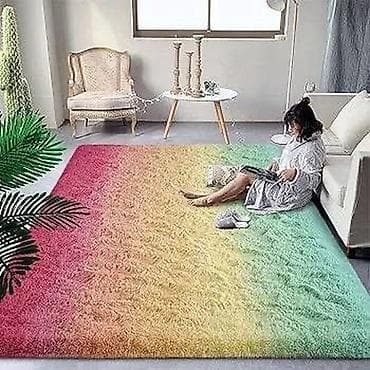 Mekani tepih sa dugom – plišani, višebojni tepih sa prelaznim (ombre) na lalafo.rs — 7 Mekani tepih sa dugom – plišani, višebojni tepih sa prelaznim (ombre) — 7