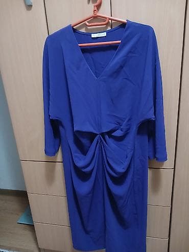 Women's Clothing: Haljina midi dužine u kobaltno plavoj boji, brend: Estro. Model sa at lalafo.rs — 4 Women's Clothing: Haljina midi dužine u kobaltno plavoj boji, brend: Estro. Model sa — 4