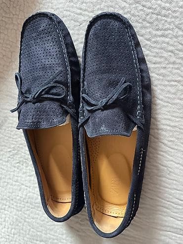 Zara muške teget mokasine od prevrnute kože,broj 44Made in na lalafo.rs — 1 Zara muške teget mokasine od prevrnute kože,broj 44Made in — 1