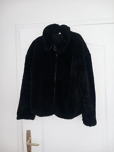 Crna uniseks jakna od veštačkog krzna, idealna za prelazni period ili na lalafo.rs — 2 Crna uniseks jakna od veštačkog krzna, idealna za prelazni period ili — 2