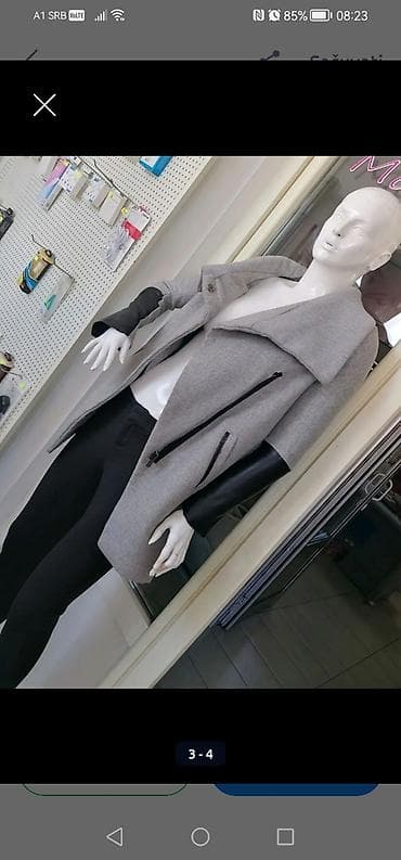 Elegantan ženski kaput/bolero mantil u sivoj boji sa modernim na lalafo.rs — 2 Elegantan ženski kaput/bolero mantil u sivoj boji sa modernim — 2