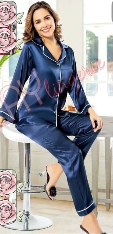 Ženska pidžama od satena, dostupna u više boja, idealna za udobno na lalafo.rs Ženska pidžama od satena, dostupna u više boja, idealna za udobno