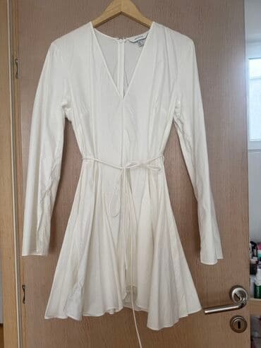 Haljine: H&M M, bоја - Bela, Dugih rukava na lalafo.rs Haljine: H&M M, bоја - Bela, Dugih rukava