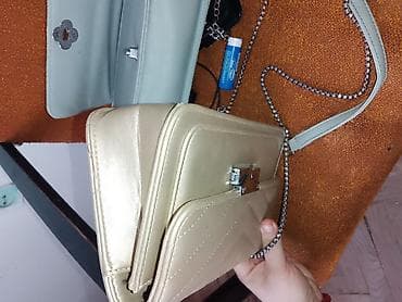 Ženska torbica preko ramena – zlatna - Materijal: veštačka koža sa at lalafo.rs — 2 Ženska torbica preko ramena – zlatna - Materijal: veštačka koža sa — 2