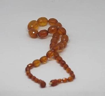 Vintage Natural Baltic Amber Faceted Cognac Amber Ogrlica 32. Vintage na lalafo.rs — 3 Vintage Natural Baltic Amber Faceted Cognac Amber Ogrlica 32. Vintage — 3