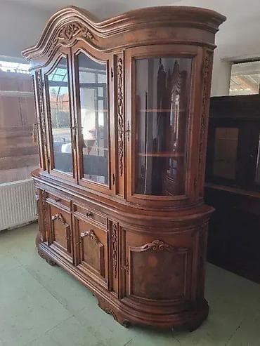Antique Furniture: Prelepa vitrina. Visina 230 cm Duzina 220 cm Dubina 55 cm at lalafo.rs — 1 Antique Furniture: Prelepa vitrina. Visina 230 cm Duzina 220 cm Dubina 55 cm — 1