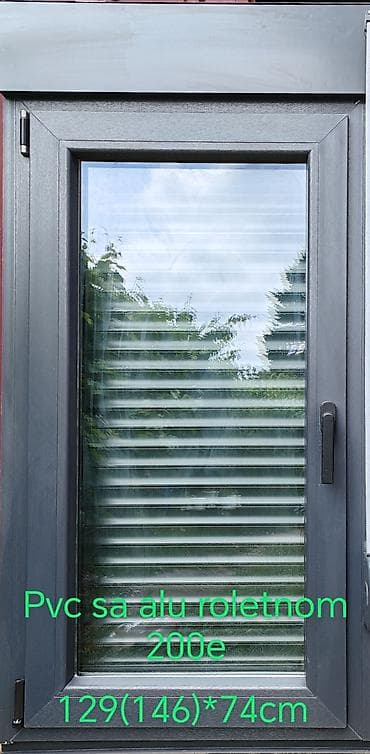 PVC prozor sa aluminijumskom roletnom. Dimenzije: 129 (146 sa kutijom na lalafo.rs PVC prozor sa aluminijumskom roletnom. Dimenzije: 129 (146 sa kutijom